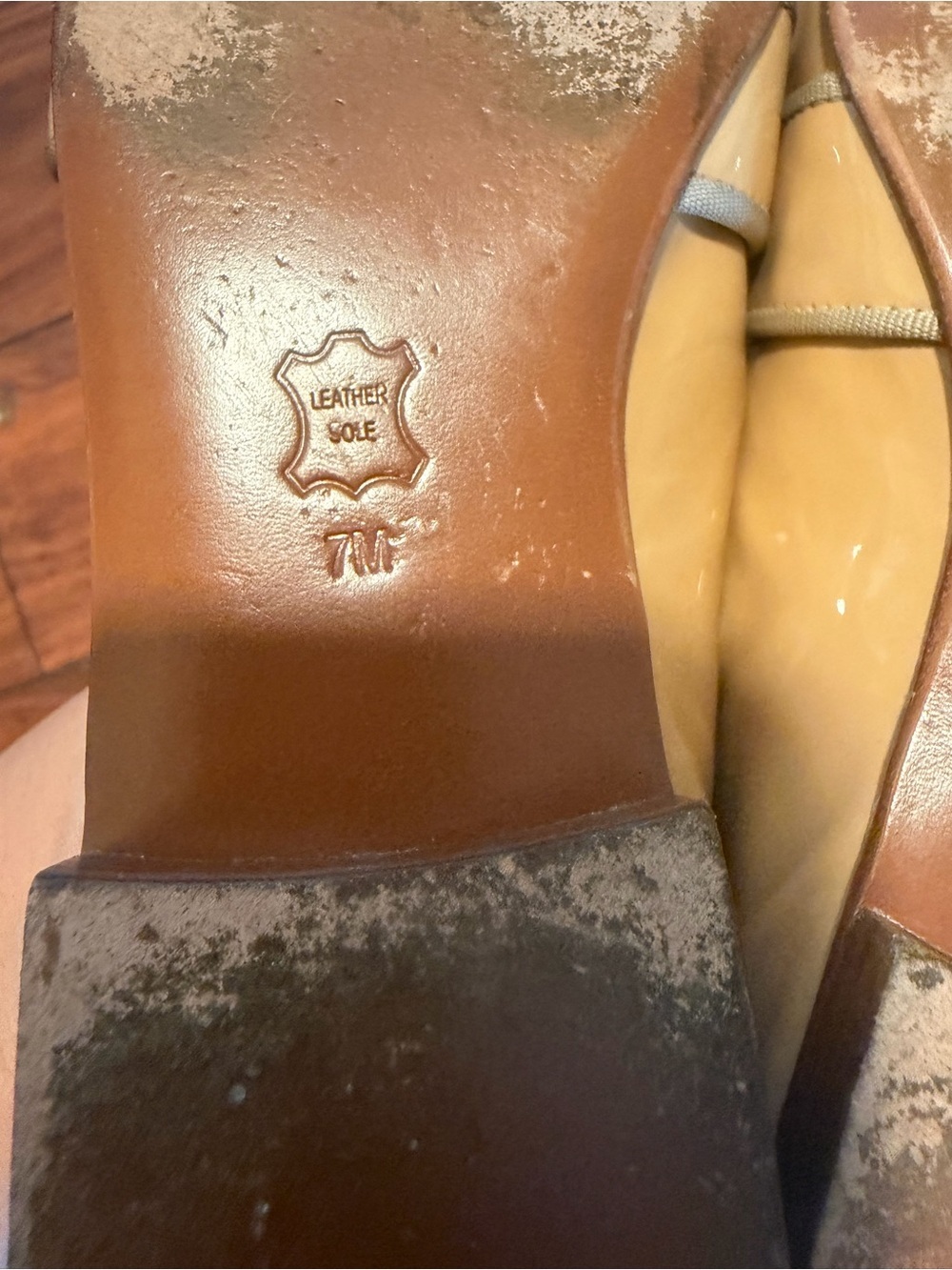 Tory Burch Beige Patent Leather Penny Loafers - Picture 8 of 10